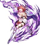  arm_guards armor armored_boots aura bangs black_legwear boots breastplate cape celica_(fire_emblem) dark_aura detached_collar dress earrings evil_smile eyebrows_visible_through_hair fingerless_gloves fire_emblem fire_emblem_echoes:_mou_hitori_no_eiyuuou fire_emblem_heroes full_body furikawa_arika gloves glowing glowing_weapon hair_ornament hairband highres holding holding_sword holding_weapon jewelry long_hair official_art open_mouth puffy_short_sleeves puffy_sleeves red_hair short_sleeves smile solo sword thighhighs transparent_background weapon zettai_ryouiki 
