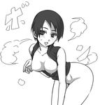  aozai blush bottomless genderswap monochrome naruto naruto_shippuuden rule_63 sai short_hair 