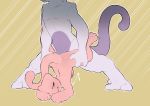  2018 anal anal_penetration anthro anthro_on_anthro ass_up cum cum_while_penetrated cumshot dacad duo ejaculation legendary_pok&eacute;mon male male/male mew mewtwo nintendo nude orgasm penetration penis pok&eacute;mon pok&eacute;mon_(species) sex size_difference video_games wheelbarrow_position 