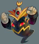  commentary dusknoir full_body fushigi_no_dungeon gen_4_pokemon ghost glitchedpuppet grey_background looking_at_viewer no_humans pokemon pokemon_(creature) pokemon_(game) pokemon_fushigi_no_dungeon red_eyes simple_background single_eye 