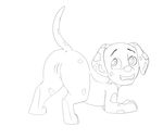  anus ass_up black_and_white canine crossgender dalmatian dog female looking_back mammal marshall_(paw_patrol) monochrome paw_patrol pussy raised_tail rear_view smile spots unknown_(disambiguation) 