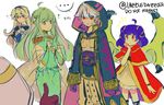  3girls armor bare_shoulders barefoot blue_cape blue_hair blush cape dragon_girl dragon_wings dress female_my_unit_(fire_emblem_if) fire_emblem fire_emblem:_kakusei fire_emblem:_rekka_no_ken fire_emblem:_seima_no_kouseki fire_emblem_heroes fire_emblem_if gimurei gloves hair_between_eyes hair_ornament hairband hood long_hair male_my_unit_(fire_emblem:_kakusei) mamkute multiple_boys multiple_girls my_unit_(fire_emblem:_kakusei) my_unit_(fire_emblem_if) myrrh ninian out_of_frame pointy_ears pomme_(lazzledazzle) purple_hair red_eyes short_hair silver_hair summoner_(fire_emblem_heroes) twintails white_hair wings 