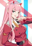  darling_in_the_franxx horns jinyuan712 uniform zero_two_(darling_in_the_franxx) 