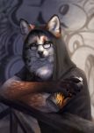  2018 5_fingers anthro canine clothed clothing digital_media_(artwork) eyewear fox glasses male mammal marble_fox solo whiskers wolnir 