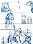  2018 anthro basitin canine casual_nudity clothed clothing comic dragon feline female flora_(twokinds) fur hair human karen_taverndatter keidran keith_keiser long_hair madam_reni_(twokinds) male mammal monochrome natani nude open_mouth simple_background sketch smile striped_fur stripes tiger tom_fischbach topless trace_legacy twokinds webcomic white_background wolf zen_(twokinds) 
