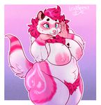 anthro big_breasts breasts digital_media_(artwork) female ferret fur hair hi_res lotusaur mammal mustelid nipples nude overweight slightly_chubby solo thick_thighs voluptuous 
