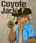 blue_eyes canine colored cowboy cowboy_hat coyote coyote_jack hat male mammal pencil_(disambiguation) solo western 