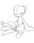  anus claws cute_fangs female greyscale half-closed_eyes hi_res invalid_tag looking_down mammal monochrome nintendo pok&eacute;mon pok&eacute;mon_(species) pussy simple_background sitting sneasel solo toe_claws video_games vulapa 