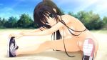  amagiri_yune amairo_islenauts black_hair breasts cleavage game_cg green_eyes long_hair muririn nipples nude ponytail possible_duplicate pussy uncensored yuzusoft 