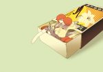  book box chisuke eraser flower in_box in_container matchbox matches matchstick mechanical_pencil minigirl multiple_girls original pencil personification red_hair school_uniform serafuku short_hair skirt socks thighhighs writing yuri zettai_ryouiki 