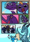  &lt;3 blitzdrachin butt comic cynder dragon feet female feral male meme narse_(character) police pregnant purple_scales scales simple_background sky skylanders_academy spyro spyro_the_dragon stairs video_games 