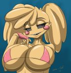  bikini breasts clothing female five_nights_at_freddy&#039;s five_nights_at_freddy&#039;s_2 gloves nana_gel smile swimsuit toy_chica_(fnaf) video_games 