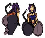  animal_humanoid big_butt breasts butt cat_humanoid clothed clothing feline female hair huge_butt humanoid kevemperor legwear mammal sketch solo thick_thighs wide_hips 