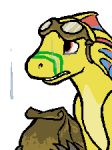  2017 adine_(awsw) angels_with_scaly_wings animated bag crying dragon eyewear female feral frill goggles kazerad raining scales scalie solo source_request tears western_dragon yellow_scales 