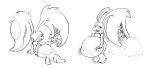  anthro belly big_belly breasts female food lowkey mega_evolution mega_mawile monochrome nintendo overweight pok&eacute;mon pok&eacute;mon_(species) sequence solo video_games wide_hips 
