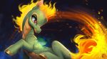  16:9 2018 ambiguous_gender digital_media_(artwork) feral fire hi_res hooves imalou scalie solo them&#039;s_fightin&#039;_herds tianhuo_(tfh) wallpaper 