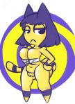  animal_crossing ankha anthro bandage bandeau big_breasts big_butt bottomless breasts butt cat clothed clothing cute featureless_feet featureless_hands feline female mammal nintendo pussy sweetdandy video_games wide_hips 