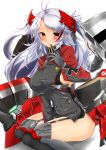  antenna_hair armpit_cutout aruto_(shake_onigiri) ass azur_lane bangs between_legs blush breasts closed_mouth commentary_request covered_navel eyebrows_visible_through_hair finger_to_mouth garter_straps gloves hair_between_eyes hand_between_legs head_tilt headgear highres iron_cross large_breasts long_hair long_sleeves looking_at_viewer machinery multicolored_hair prinz_eugen_(azur_lane) red_hair red_lips rigging sideboob silver_hair simple_background sitting sky smile solo sparkle streaked_hair swept_bangs thighhighs tongue two_side_up very_long_hair wariza white_background wide_sleeves 