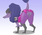  alternate_species butt canine dog female feral fur looking_at_viewer mammal overwatch poodle presenting presenting_hindquarters pussy sin-buttons_(artist) solo video_games widowmaker 