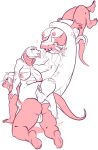  all_fours anthro backsack balls breasts domination female female/female female_domination hair horn jintonic male nervous nipples nude reptile scalie slave smile snake sweat sweatdrop tongue tongue_out upside_down 