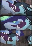  ambiguous_gender dragon duo extreme_french_kissing fangs french_kissing horn kissing mammal open_mouth questionable_consent saliva saliva_string sareii scalie sharp_teeth teeth tongue tongue_out wet 