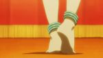  1girl animated animated_gif barefoot dancing fairy_tail feet lucy_heartfilia official_art soles spinning toes 