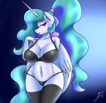  anthro anthrofied big_breasts breasts equine female friendship_is_magic horn mammal my_little_pony pegasus princess_celestia_(mlp) trentgt unicorn wings 