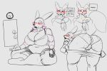  anthro anus big_breasts breasts bulge classroom clothed clothing cum cum_on_face cumshot dialogue dickgirl digimon disembodied_penis ejaculation english_text eyewear female glasses humanoid_penis hyper hyper_anus intersex male male/female multiple_images orgasm pants_down partially_clothed penis renamon school sitting slightly_chubby standing strikeanywhere sweat teacher text thick_thighs underwear unwanted_cumshot vein 