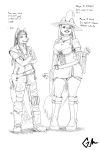  anthro belt big_breasts black_and_white breasts clothing costume duo female greasymojo_(artist) halloween hat holidays magic_user mammal maya_(greasymojo) monochrome roxanne_(greasymojo) tools wide_hips witch wrench 