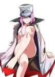  bad_id bad_pixiv_id breasts crossed_legs darling_in_the_franxx feet green_eyes hair_over_breasts hat kuro_(1968) large_breasts long_hair looking_at_viewer military military_hat military_uniform pink_hair simple_background sitting smile solo uniform white_background zero_two_(darling_in_the_franxx) 