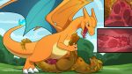  anthro anvil_position blitzdrachin breasts brown_scales charizard close-up close_up_panel cum female feral fire internal legs_up lying male male/female mammal membranous_wings nintendo nipples on_back orange_scales pangolin penis pok&eacute;mon pok&eacute;mon_(species) pussy pussy_juice scales sex sweat video_games wings 