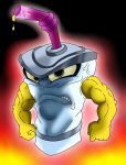  angry aqua_teen_hunger_force food male master_shake muscular muscular_male not_furry saliva simple_background swole thekaimaster07 