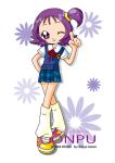  1girl ojamajo_doremi purple_hair school_uniform segawa_onpu 
