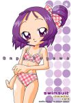  1girl ojamajo_doremi purple_hair segawa_onpu swimsuit 