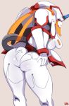  1girl android ass darling_in_the_franxx from_behind lightsource looking_at_viewer mecha naughty_face no_humans strelizia 
