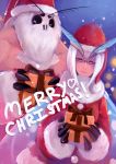  &lt;3 2016 animal_humanoid antennae arthropod black_eyes body_hair chest_hair christmas claws clothed clothing costume duo english_text eyes_closed eyewear female gift glasses hat holding_gift holding_object holidays humanoid insect_humanoid insect_wings male moth-chan moth_humanoid mothmandraws neck_tuft santa_costume santa_hat smile snow snowing standing text topless tuft wings wrist_tuft 
