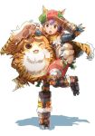  :o alternate_costume android animal_costume animal_print eyebrows geetgeet gloves hana_(xenoblade) hat long_hair looking_at_viewer orange_eyes purple_hair robot_joints short_hair smile tiger_costume tiger_print tora_(xenoblade) twintails xenoblade_(series) xenoblade_2 yellow_eyes 