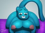  bed big_breasts big_butt breasts butt cartoon_network cat feline female gumball_watterson incest j5furry mammal mature_female mother mother_and_son nicole_watterson parent sex son the_amazing_world_of_gumball 
