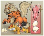  anal anal_knotting anal_penetration animal_genitalia animal_penis anthro anthro_on_feral anus arcanine balls bestiality big_dom_small_sub canine canine_penis clenched_teeth cum cum_in_ass cum_inside cum_splatter drooling duo equine_penis erection feral fox hybrid internal knot knotting male male/male mammal muscular muscular_male nintendo orgasm oviposition penetration penis pok&eacute;mon pok&eacute;mon_(species) saliva sex size_difference teeth tilionmaia vein veiny_penis video_games 