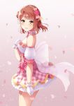  blush choker dress love_live!_school_idol_project pink_eyes pink_hair short_hair smile uehara_ayumu 
