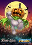  bat battle_spirits cape company_name copyright_name digimon digimon_adventure gloves halloween jack-o'-lantern kutay leaf moon night night_sky no_humans official_art open_mouth pumpkin pumpmon sky solo torn_clothes tree yellow_eyes 