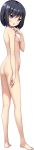  :o ass barefoot black_hair blush bob_cut eyebrows_visible_through_hair flat_chest forearm_at_chest full_body highres jitome kanekiyo_miwa long_image looking_at_viewer nipples non-web_source nude official_art purple_eyes short_hair solo standing takase_konoha tall_image transparent_background yurameku_kokoro_ni_michita_sekai_de_kimi_no_yume_to_yokubou_wa_kanau_ka 