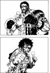  2boys age_difference charlotte_katakuri monkey_d_luffy multiple_boys one_piece smile 