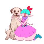  alien ami big_butt big_lips big_thighs braque_du_bourbonnais bulma butt canine condom cosplay dog female feral kneeling lips mammal ota_(artist) 