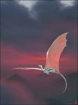 ambiguous_gender day digital_media_(artwork) dragon dschunai feral flying membranous_wings outside sky solo spread_wings wings 