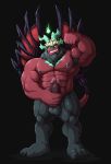  armpit_hair demon galio_(lol) gojho humor league_of_legends male muscular nipple_piercing nipples penis piercing riot_games solo video_games 