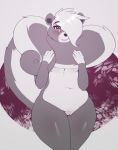  2015 anthro avante92 belly cute digital_media_(artwork) female fur hair hair_over_eye hi_res littlest_pet_shop looking_at_viewer mammal multicolored_fur navel nude pepper_clark purple_eyes pussy skunk slightly_chubby solo striped_tail stripes thick_thighs two_tone_fur white_hair 