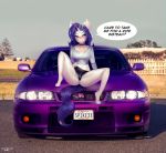  2018 anthro anthrofied blush car clothing dialogue digital_media_(artwork) english_text equine female friendship_is_magic hair horn mammal my_little_pony nissan outside rarity_(mlp) solo spread_legs spreading tawni_tailwind text unicorn vehicle 