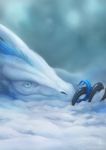  2017 blue_eyes blurred_background digital_media_(artwork) dragon dschunai outside spines tongue 