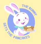  :d ambiguous_gender anthro butter cute disney english_text food hi_res jzanderk lagomorph long_ears mammal open_mouth pancake pancake_bunny_(character) rabbit rosy_cheeks smile solo standing syrup text tongue wreck-it_ralph wreck-it_ralph_2 